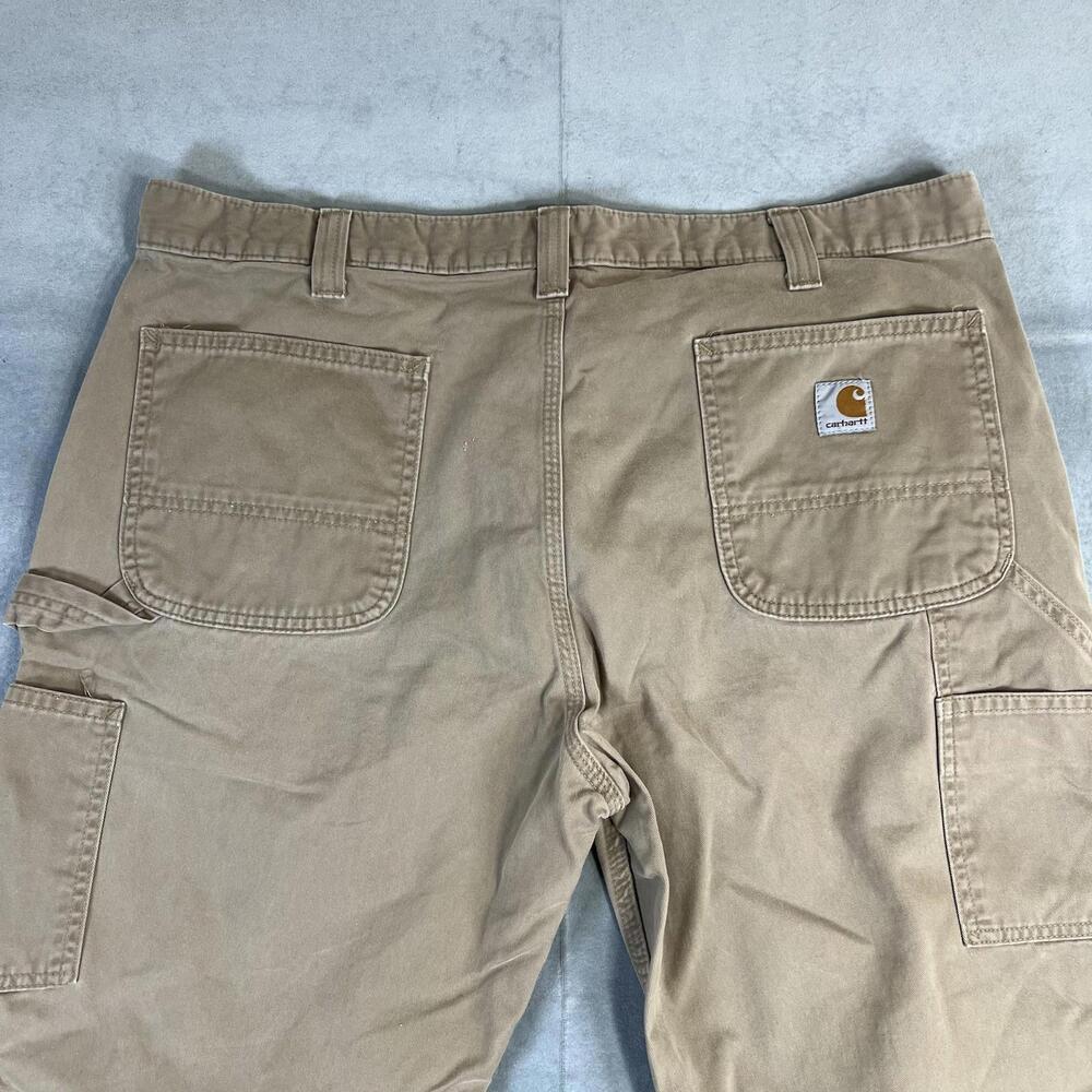 Carhartt Carpenter Work Pants Men's 40x30 Khaki Relaxed Fit Twill Dungaree B324